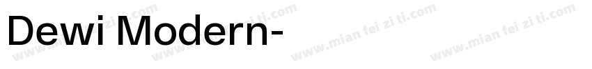 Dewi Modern字体转换